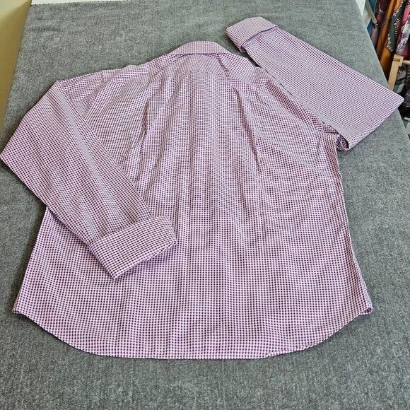 Charles Tyrwhitt Shirt Mens 15.5 M Slim Fit French Cuff Plaid LS Buttons Dressy - Picture 13 of 16